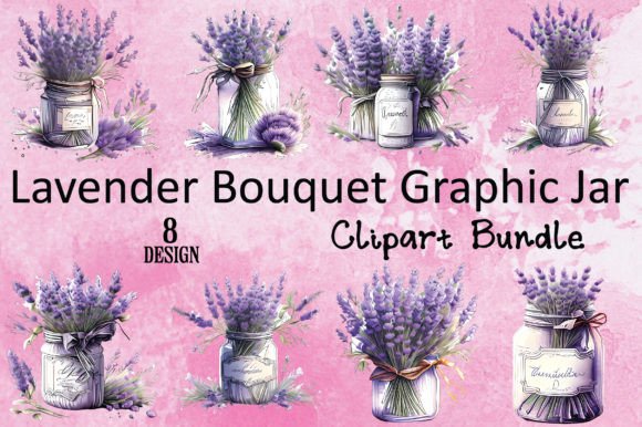 Download Lavender Bouquet Graphic Jar Clipart - Premium Resources