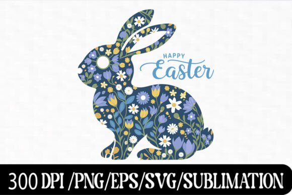Download Happy Easter Bunny Silhouette Art - Premium Resources